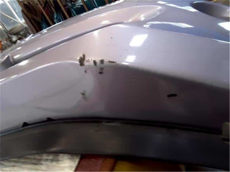 Side profile of used front bumper for Toyota Passo 2013